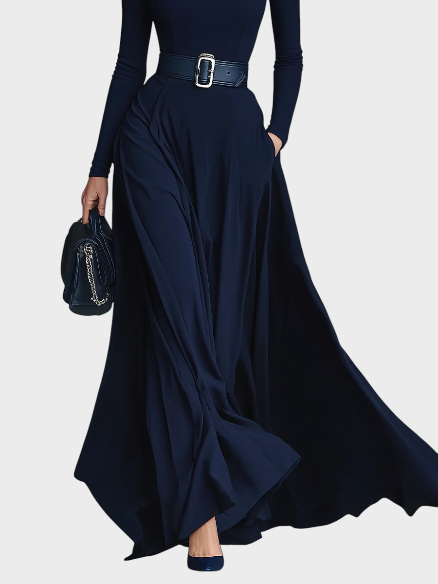 Elora™ | Κομψό maxi φόρεμα με ψηλό λαιμό 