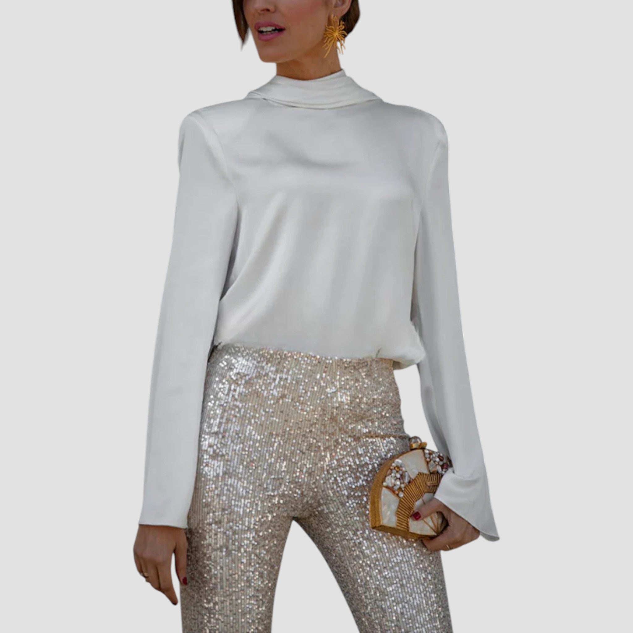 Elea  Μπλούζα – Σατέν & Αλυσίδα Elegant