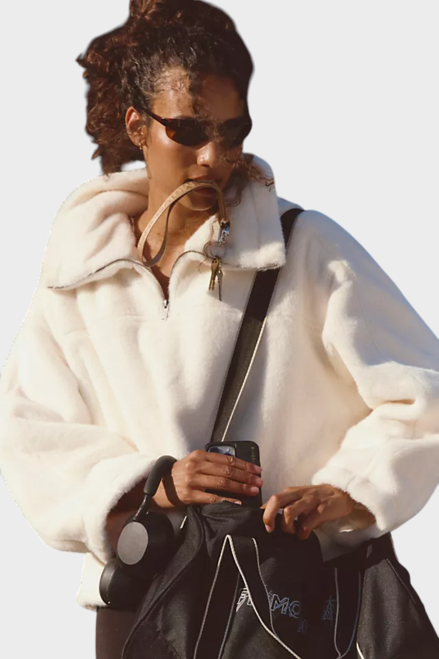 Aileen | Μισό φερμουάρ από συνθετική γούνα