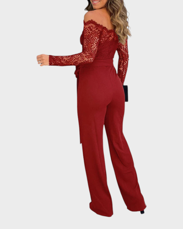 Matilda | Μακρυμάνικο Φόρεμα Jumpsuit με Δαντέλα