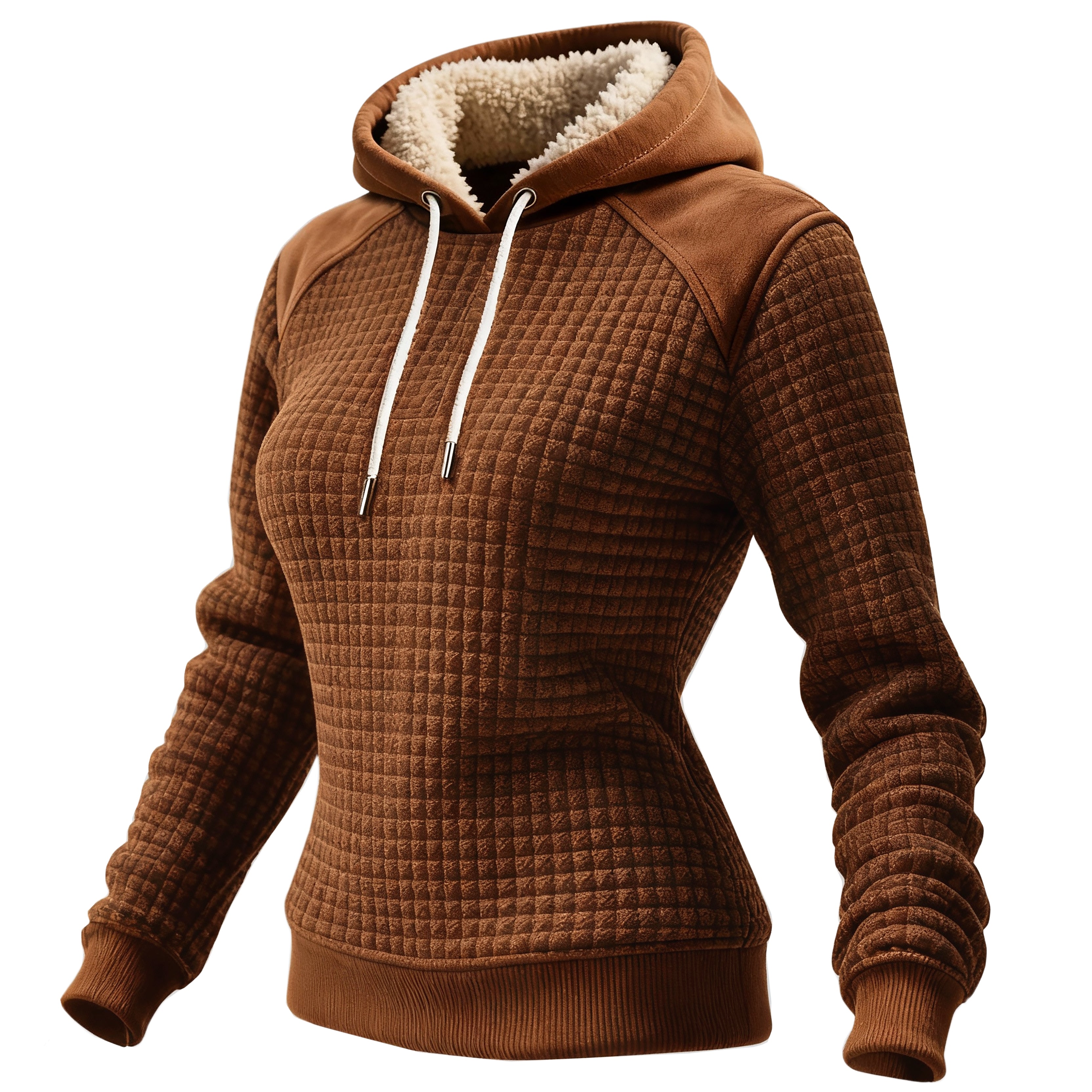 High-Neck Pullover with Contrast Shoulder Panels and Vertical Logo Sleeve