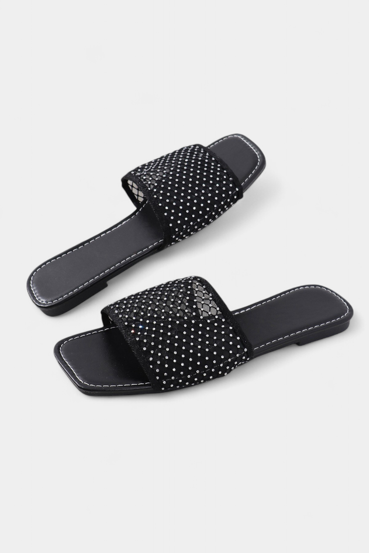 Iva σανδάλια με Glitter και τετράγωνο δάχτυλο