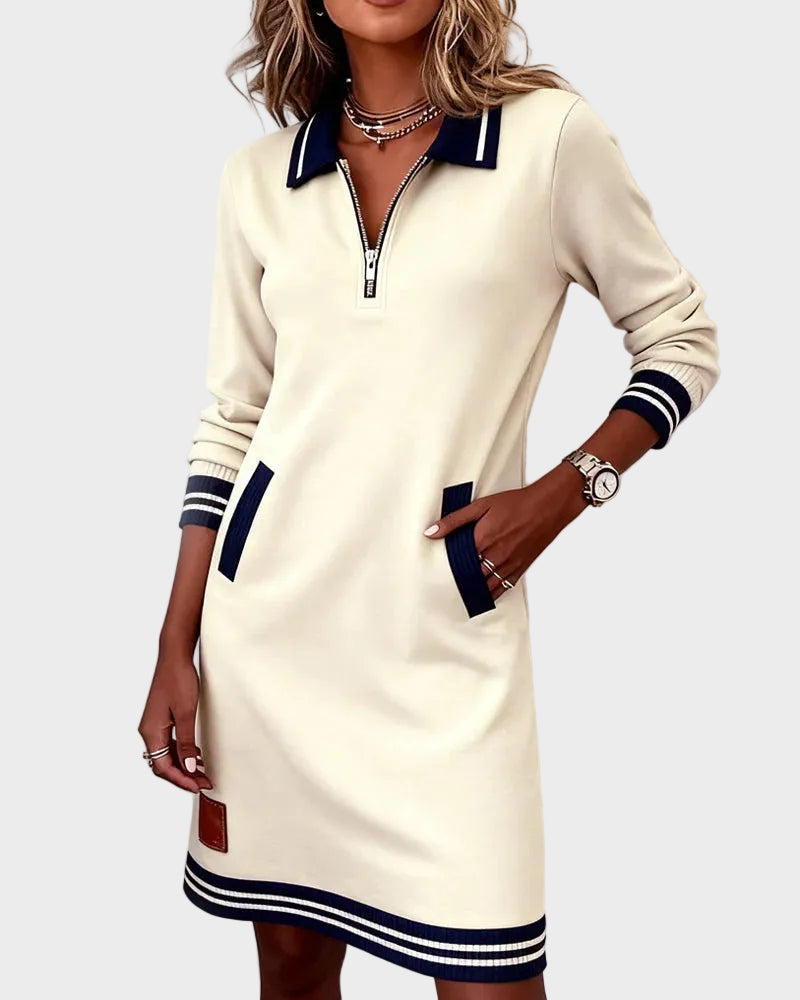 Hera | Κομψό Μακρυμάνικο Βαμβακερό Φόρεμα