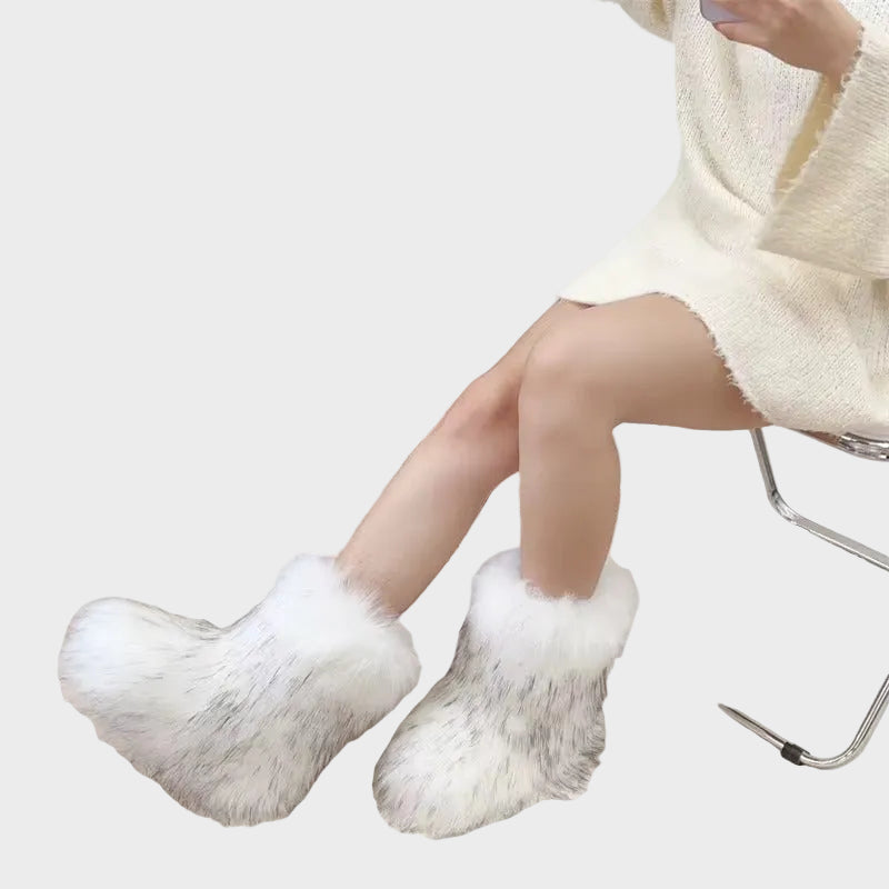 Luna - Μπότες από Ψεύτικη Γούνα