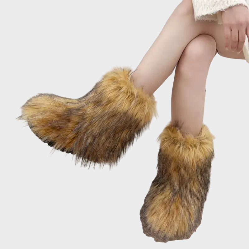 Luna - Μπότες από Ψεύτικη Γούνα