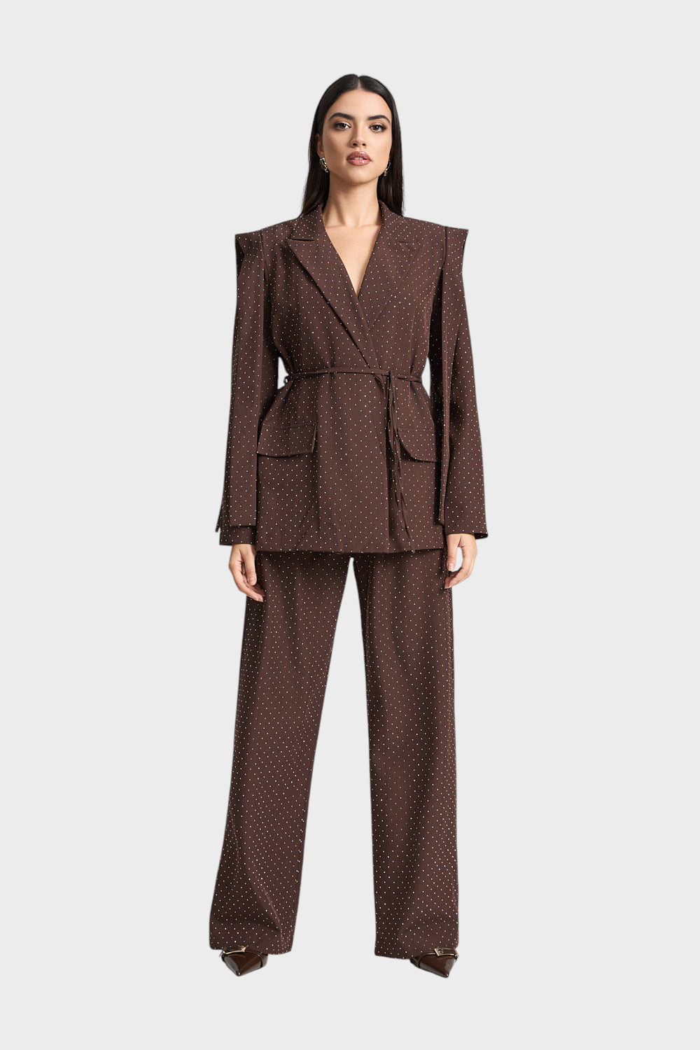 Σετ σακάκι και παντελόνι με στρας