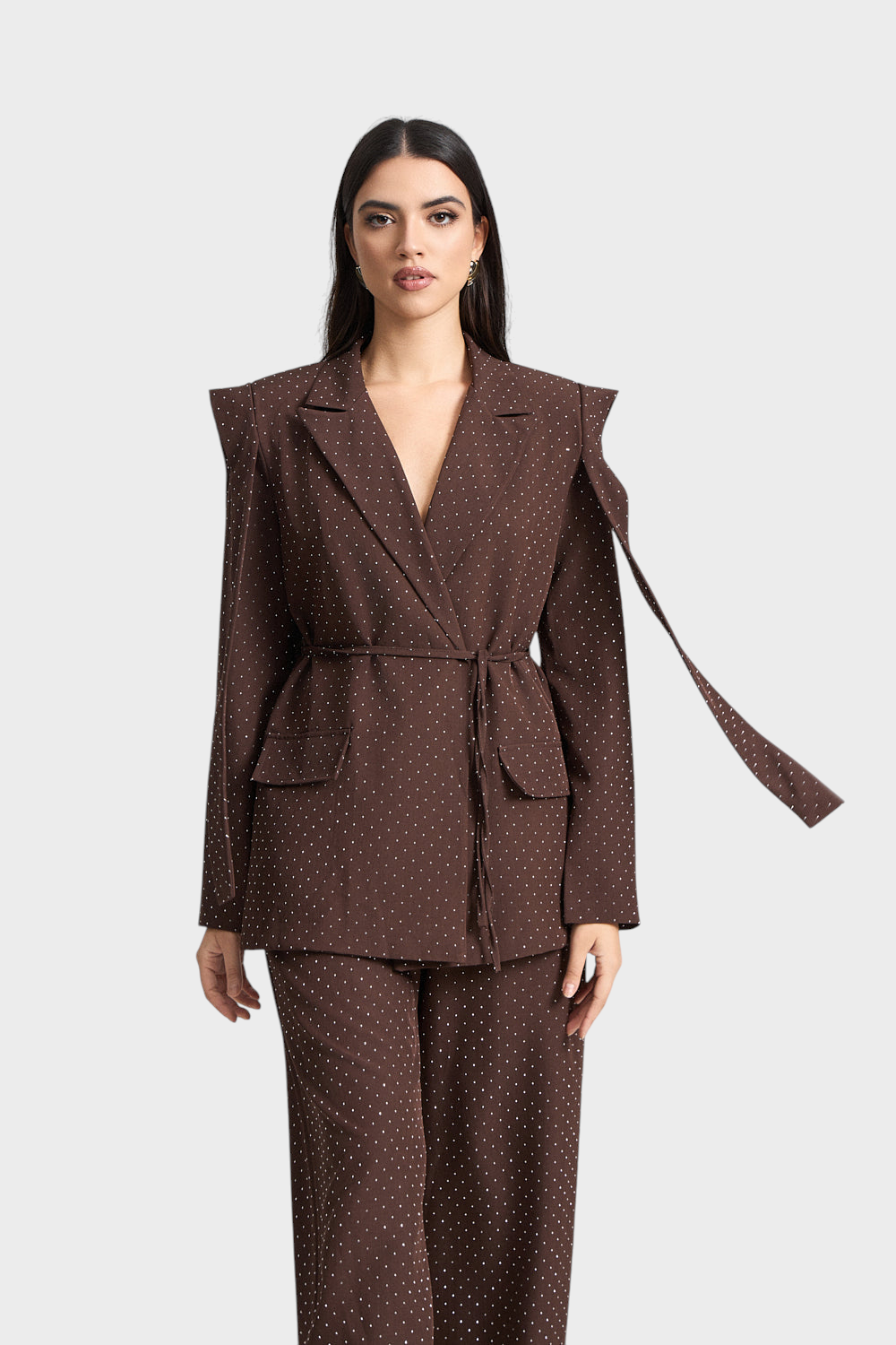 Σετ σακάκι και παντελόνι με στρας