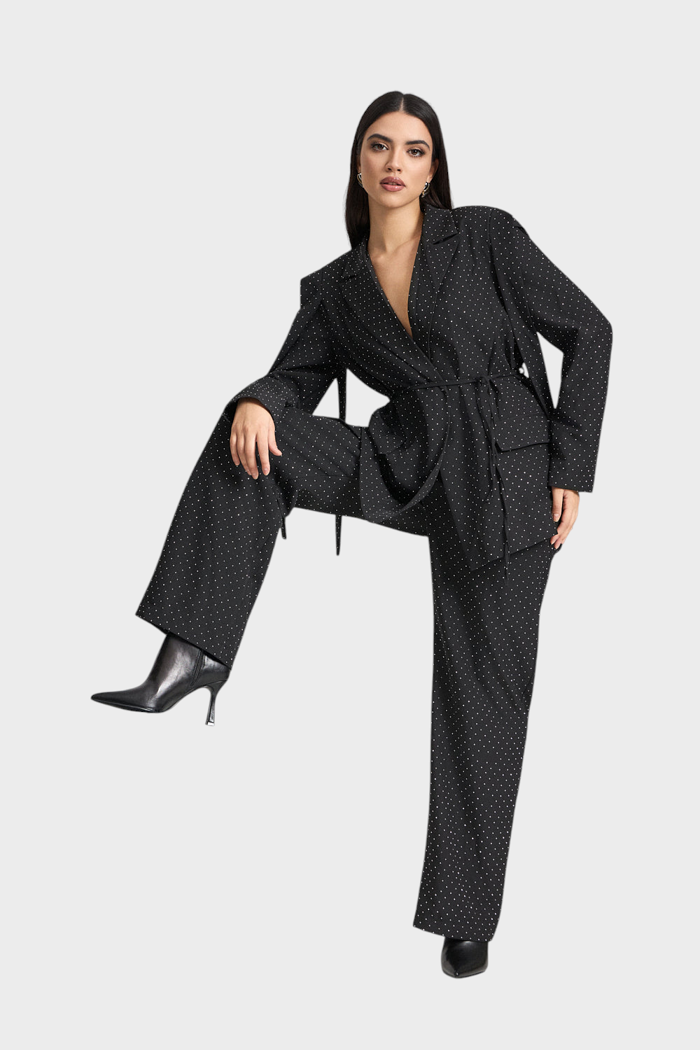 Σετ σακάκι και παντελόνι με στρας