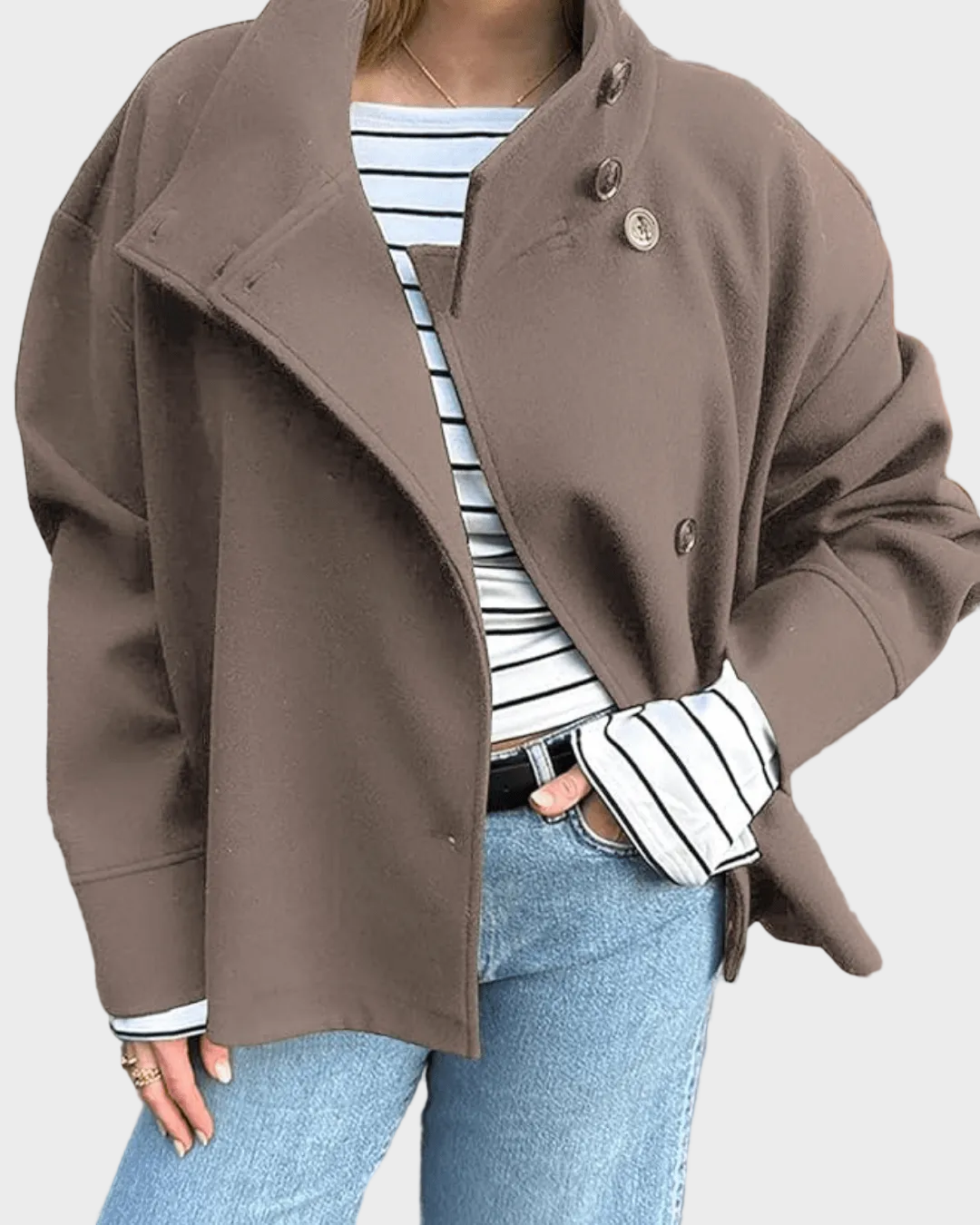 Rosalia Κομψό Μπουφάν με Όρθιο Γιακά