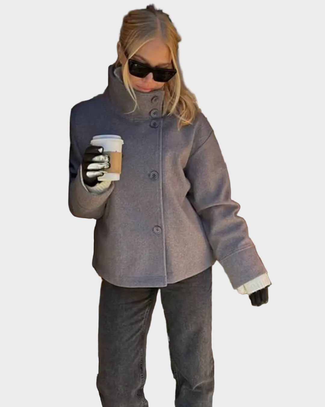 Rosalia Κομψό Μπουφάν με Όρθιο Γιακά