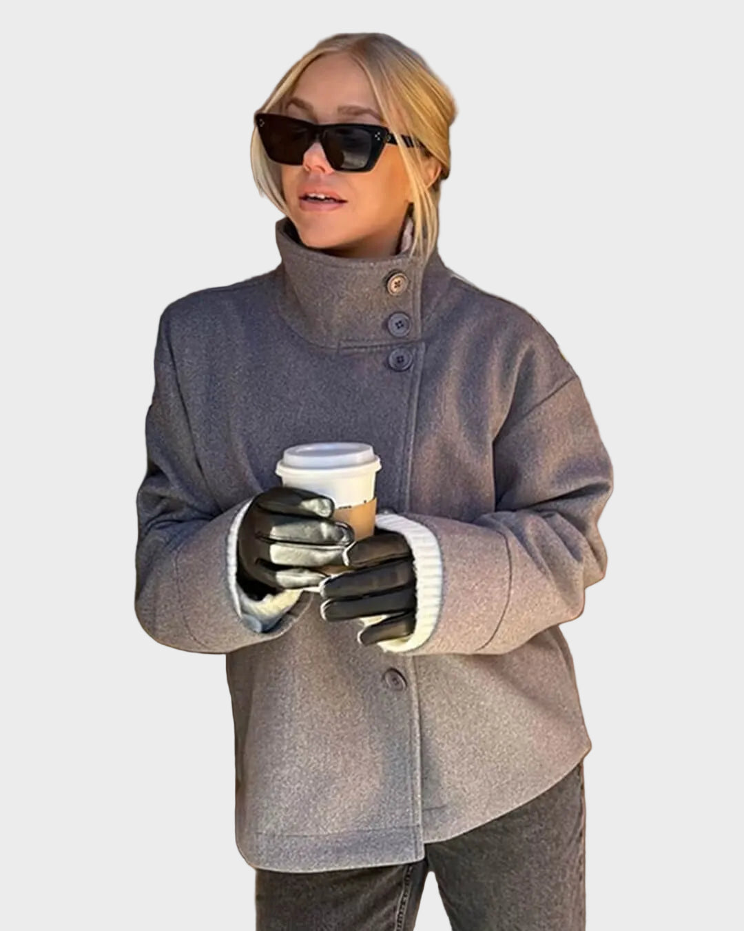 Rosalia Κομψό Μπουφάν με Όρθιο Γιακά