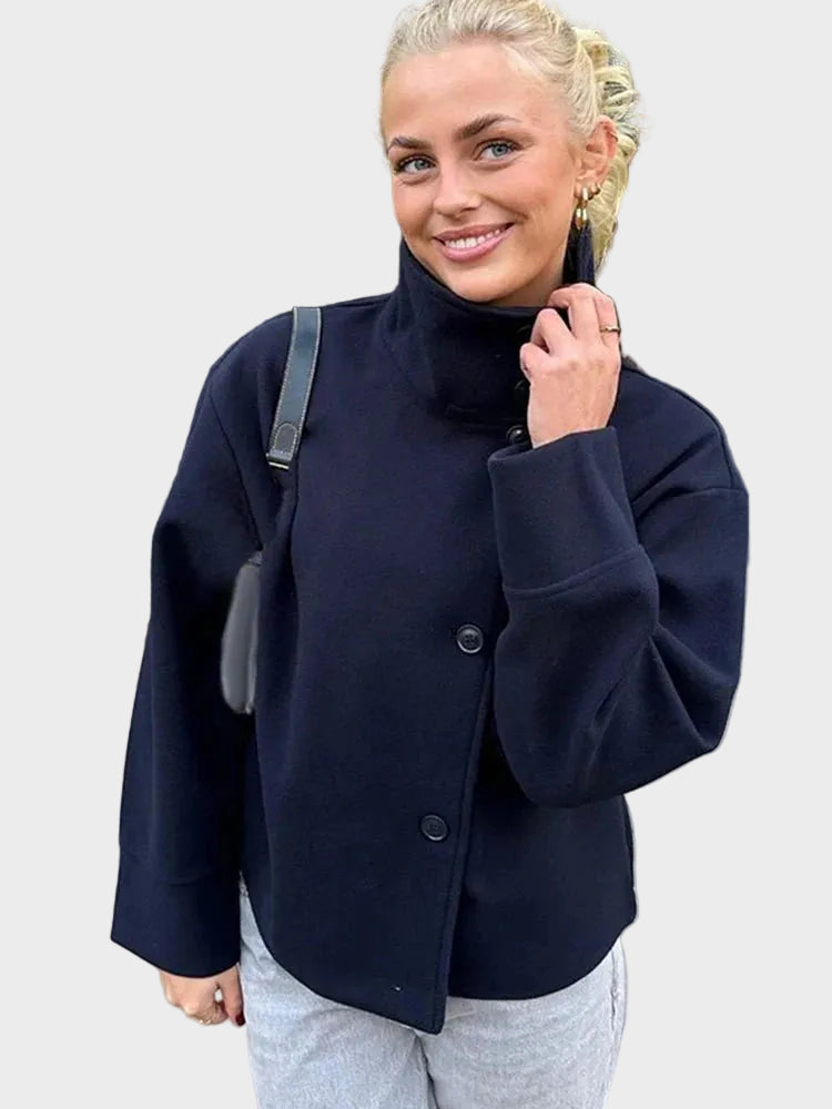 Rosalia Κομψό Μπουφάν με Όρθιο Γιακά