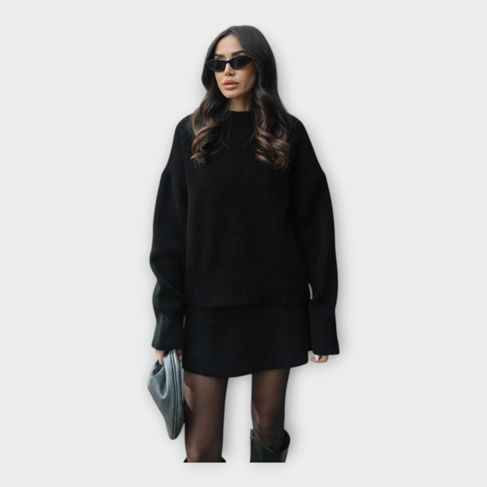 Σετ Πλεκτής Μπλούζας και Φούστας με Μοντέρνα Γραμμή