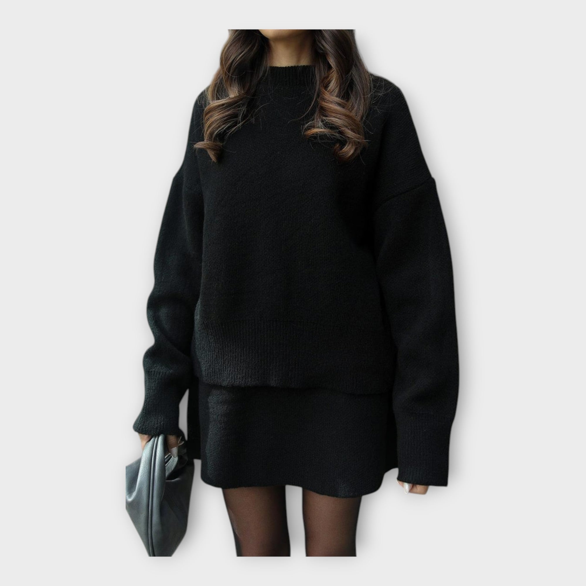 Σετ Πλεκτής Μπλούζας και Φούστας με Μοντέρνα Γραμμή