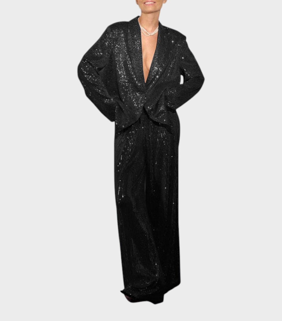 Alexa | Κομψό Σετ Παντελονιού με Πούλιες