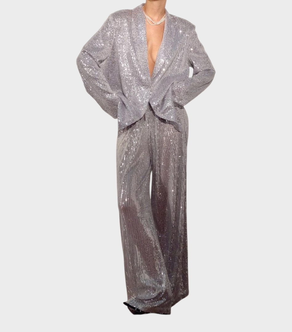 Alexa | Κομψό Σετ Παντελονιού με Πούλιες