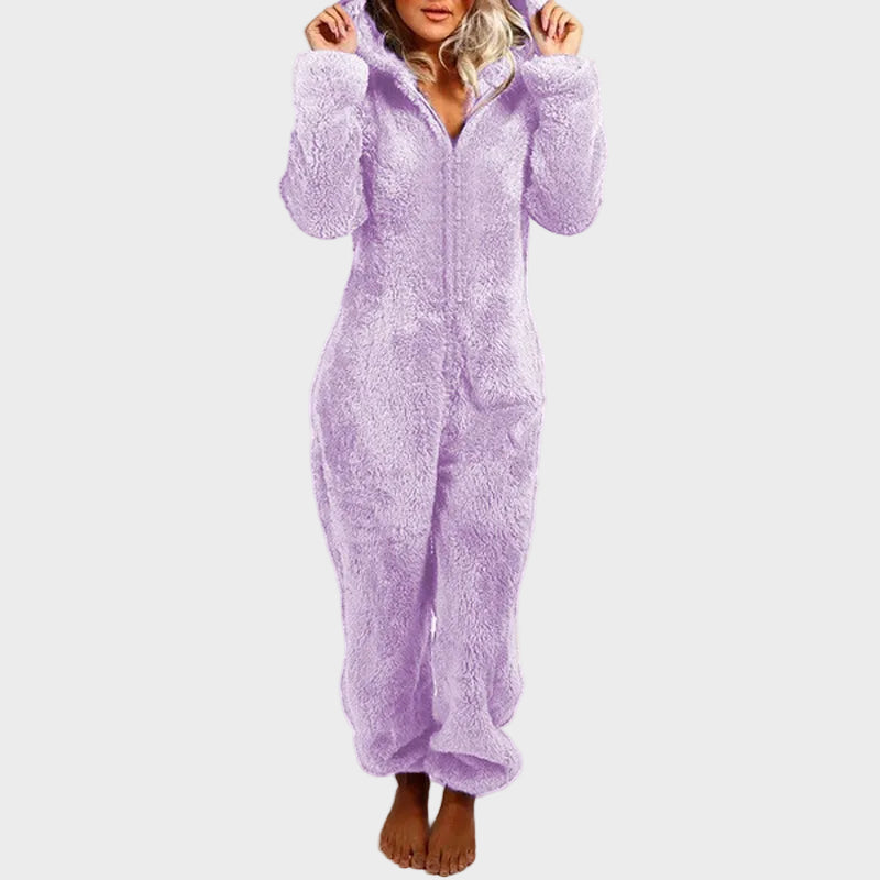 Klara |Ultra-Soft Hooded Onesie for Lounging – Plush Fabric, Playful Design & Comfortable Fit