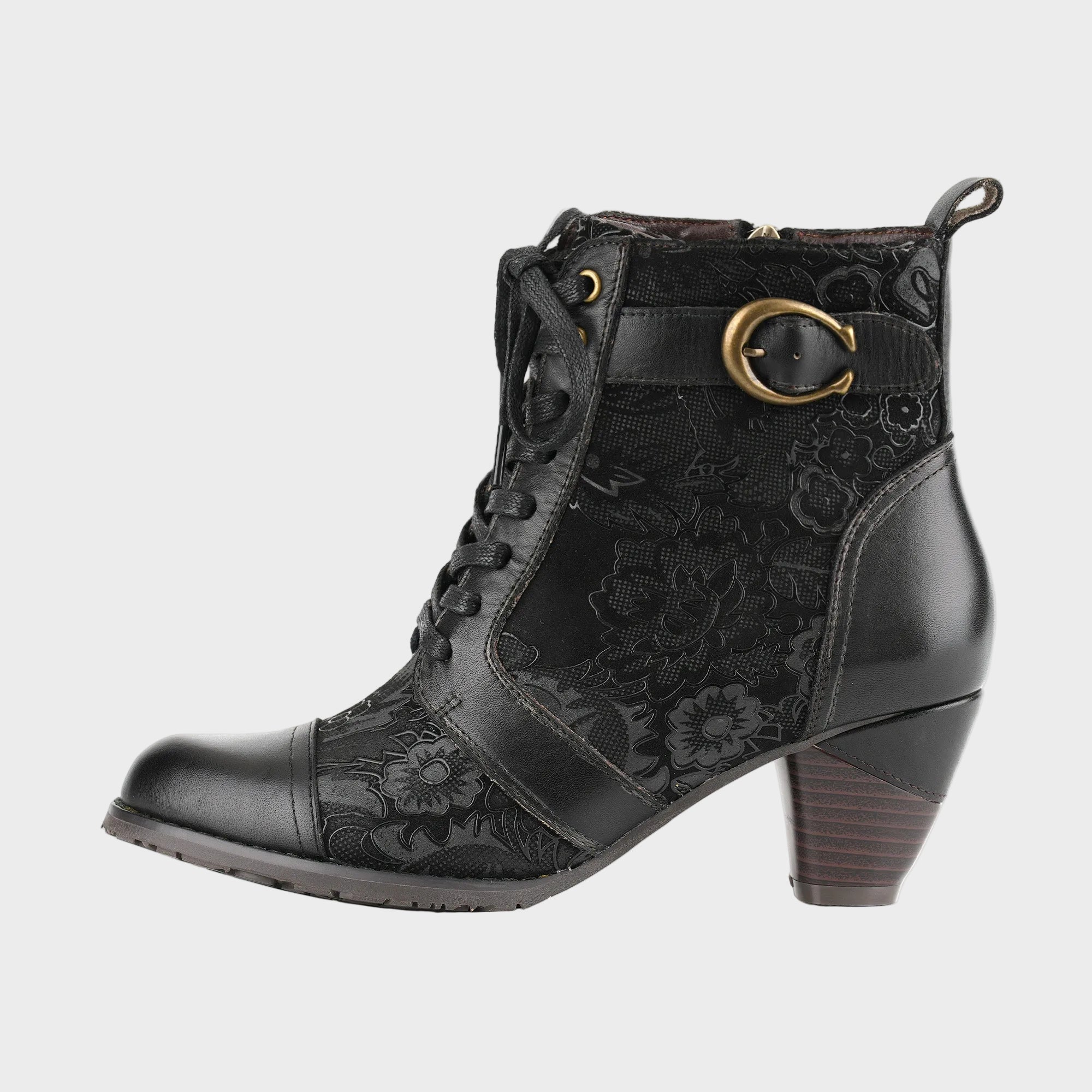 Timeless Grace Floral Μποτάκια με Κορδόνια