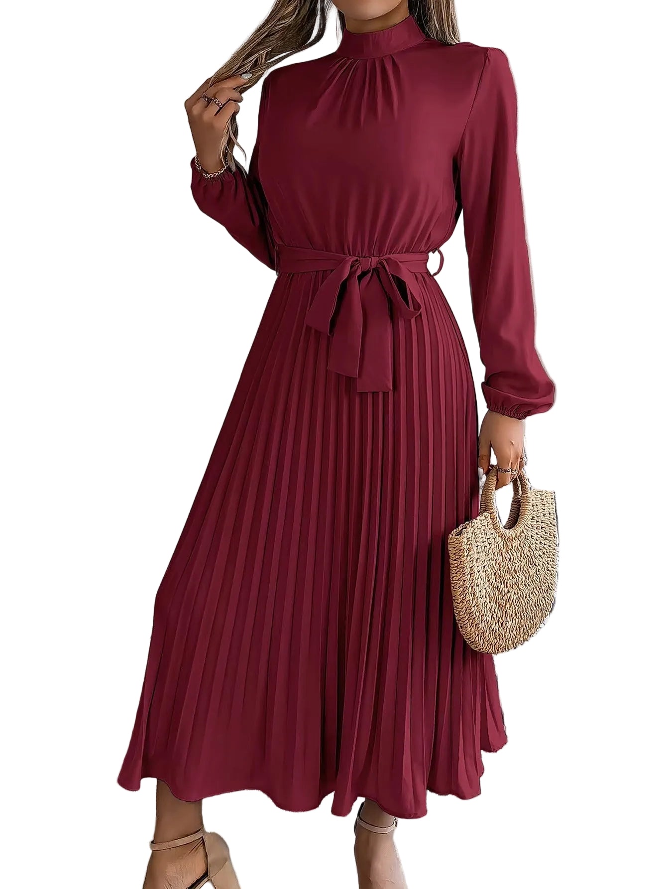 Sorayae | Κομψό Πλισέ Μάξι Φόρεμα (Elegant Pleated Maxi Dress)